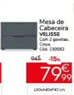 Conforama Mesa de cabeceira velisse promoção