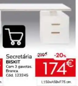 Conforama Secretária Biskit promoção
