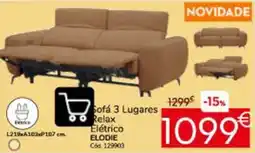 Conforama Sofá 3 Lugares Relax Elétrico ELODIE promoção