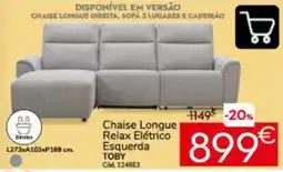 Conforama Chaise Longue Relax Elétrico Esquerda TOBY promoção