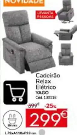 Conforama Cadeirão Relax Elétrico YAGO promoção
