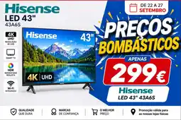 BragaJAV Hisense led 43" 43a6s promoção