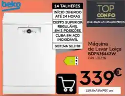 Conforama Máquina de lavar loiça Beko BDFN26442W promoção
