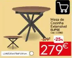 Conforama Mesa de cozinha extensível ellipse promoção
