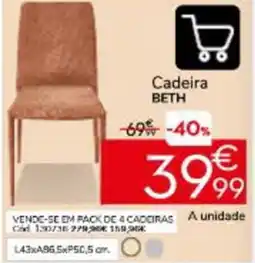 Conforama Cadeira beth promoção