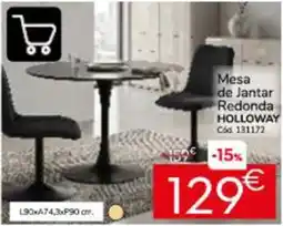 Conforama Mesa de jantar redonda holloway promoção