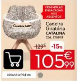 Conforama Cadeira Giratória Catalina promoção