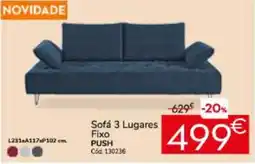 Conforama Sofá 3 Lugares Fixo PUSH promoção