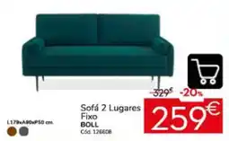 Conforama Sofá 2 Lugares Fixo Boll promoção