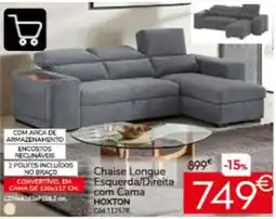 Conforama Chaise Longue Esquerda/Direita com Cama Hoxton promoção