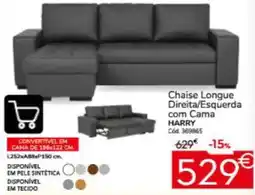 Conforama Chaise Longue Direita/Esquerda com Cama HARRY promoção