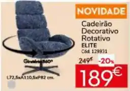 Conforama Cadeirão Decorativo Rotativo Elite promoção