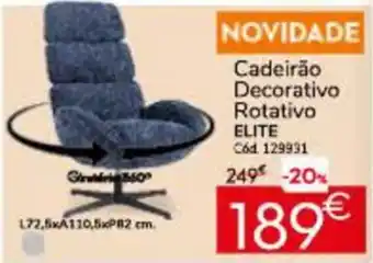 Cadeirão Decorativo Rotativo Elite