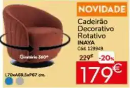 Conforama Cadeirão Decorativo Rotativo Inaya promoção