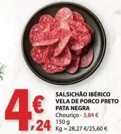 E.Leclerc Pata negra - salsichão ibérico vela de porco preto promoção