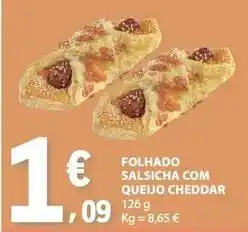E.Leclerc com - folhado salsicha com queijo cheddar promoção
