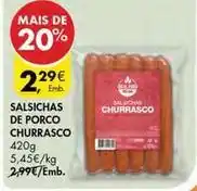 Pingo Doce Salsichas de porco churrasco promoção