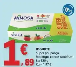 E.Leclerc Mimosa - super poupança morango, coco e tutti frutti promoção