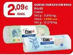 Intermarché Porsi - queijo curado em rolo promoção
