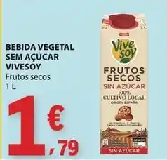 E.Leclerc Vive soy - bebida vegetal sem açúcar promoção