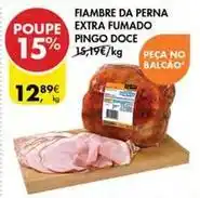 Pingo Doce Pingo doce - fiambre da perna extra fumado promoção