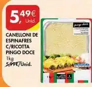 Pingo Doce Pingo doce - canelloni de espinafres c/ ricotta pingo doce promoção