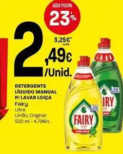 Intermarché Fairy - detergente líquido manual p/lavar loiça promoção