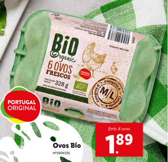Lidl Ovos Bio promoção