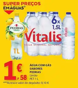 E.Leclerc Água com gás sabor limão vitalis promoção