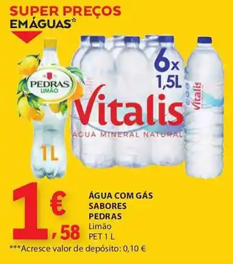 Água com gás sabor limão vitalis