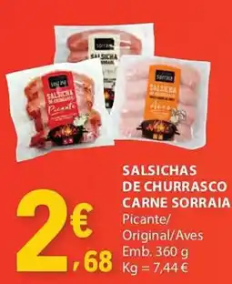 E.Leclerc Salsichas de churrasco carne sorraia promoção