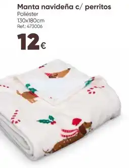Hôma Manta navideña c/ perritos promoção