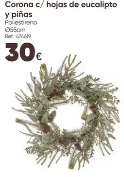 Hôma Corona c/ hojas de eucalipto y piñas promoção