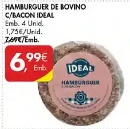 Pingo Doce Hambúrguer de bovino ideal c/bacon promoção