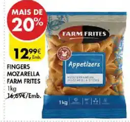 Pingo Doce Fingers mozzarella farm frites promoção