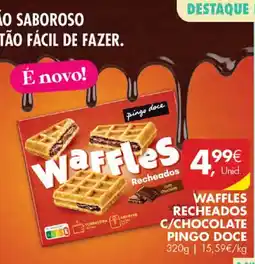 Pingo Doce Waffles recheados c/chocolate pingo doce promoção