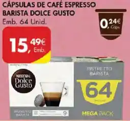 Pingo Doce Cápsulas de café espresso barista dolce gusto promoção