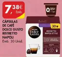 Pingo Doce Cápsulas de café dolce gusto ristretto napoli promoção