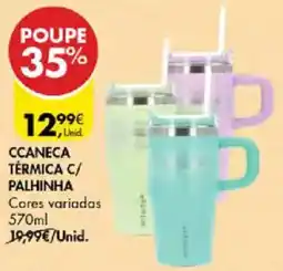 Pingo Doce Caneca térmica c/ palhinha promoção