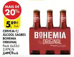 Pingo Doce Cerveja c/ álcool sagres bohemia original promoção