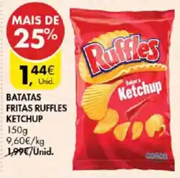 Pingo Doce Batatas Fritas Ruffles Ketchup promoção