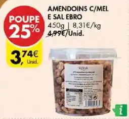 Pingo Doce amendoins c/mel e sal ebro promoção
