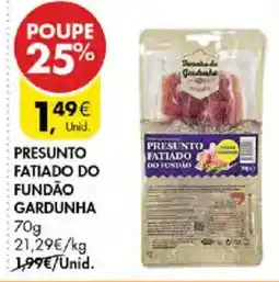 Pingo Doce Presunto fatiado do fundão gardunha promoção
