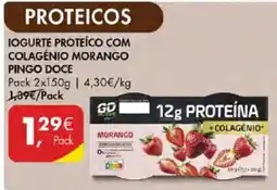 Pingo Doce Iogurte proteico com colagénio morango pingo doce promoção