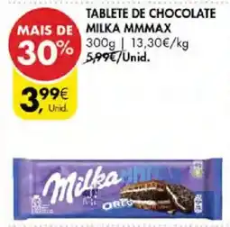 Pingo Doce Tablete de chocolate milka mmmax promoção