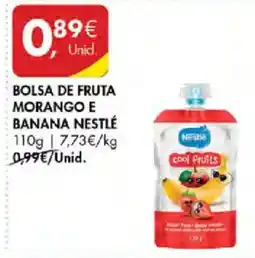 Pingo Doce bolsa de fruta morango e banana nestlé promoção