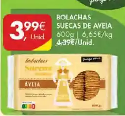 Pingo Doce Bolachas suecas aveia promoção