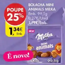 Pingo Doce Bolacha mini animals milka promoção