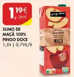 Pingo Doce Sumo de maçã 100% pingo doce promoção