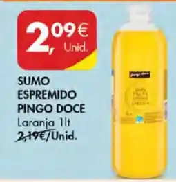 Pingo Doce Sumo espremido pingo doce laranja promoção